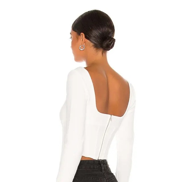 Atoir Alpha Crop Top in White - Picture 2 of 7